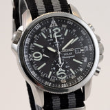 SEIKO PROSPEX Solar Chronograph Alarm Watch 42mm Black Dial SSC295 Ref.V172-0AL0
