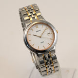 Vintage 1996 SEIKO SPRIT Round shape QUARTZ White Tone Dial Ref.7N22-6A80