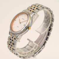 Vintage 1996 SEIKO SPRIT Round shape QUARTZ White Tone Dial Ref.7N22-6A80