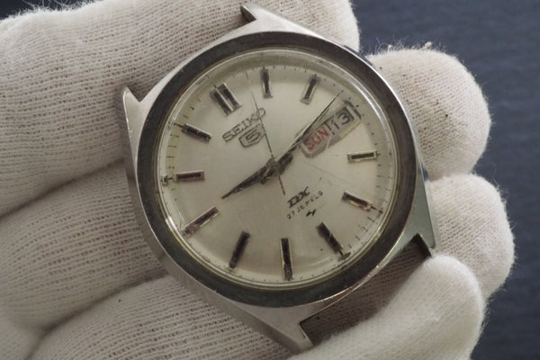 For Parts As-Is パーツ取 ヴィンテージ セイコーSEIKO 5 DX AUTOMATIC 動作品 Ref.5139-7050