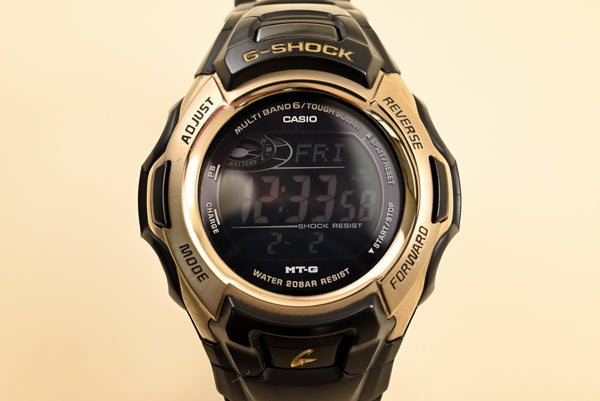 【CASIO】カシオ G-SHOCK MT-G タフソーラー 電波ソーラー マルチバンド MTG-M900BD BLK/GOLD 液晶デジタル腕時計メンズ